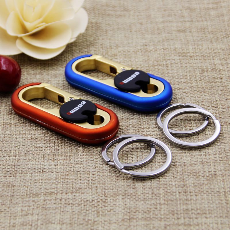 Móc treo chìa khoá xe thương hiệu OMUDA cao cấp có chốt treo đĩa quần 3746 viền đồng