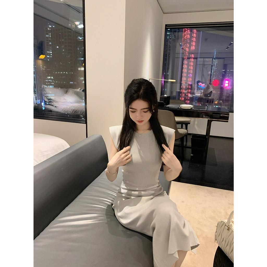 ZHELIHANGFEI Đầm Dệt Kim Dáng Vừa Hở Vai Thời Trang Cho Mẹ Và Bé