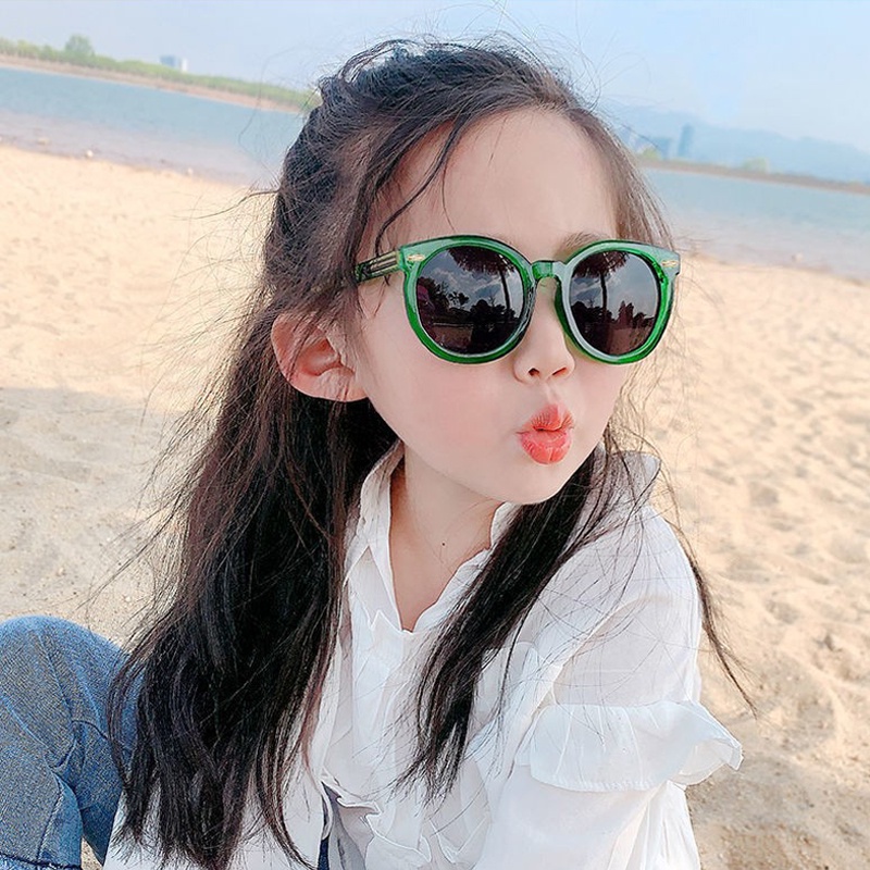 Kính Mát Chống Tia UV Họa Tiết Dễ Thương Dành Cho Bé Trai Và Bé Gái