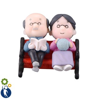 Ông Bà Già Ngồi + Ghế, Mô hình mini trang trí
