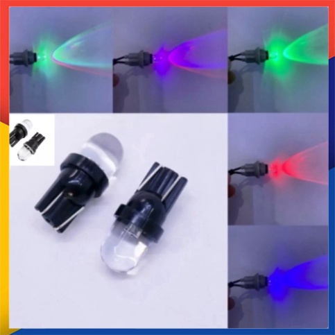 Bóng đèn Led T10 7 màu cho demi, xi nhan, mặt đồng hồ xe máy- giá 1 bóng