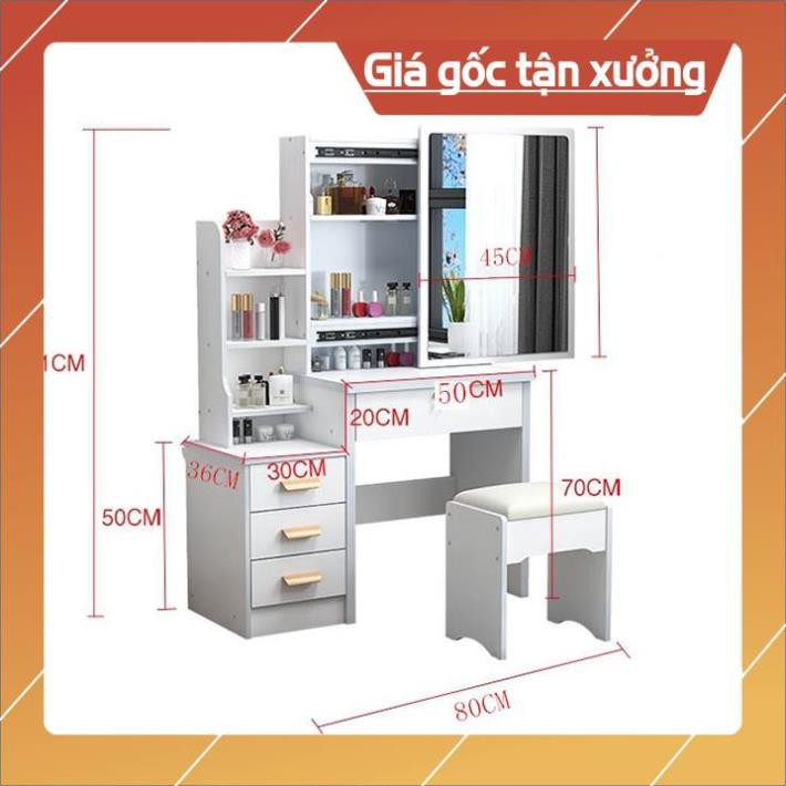💥HÀNG CÓ SẴN💥Bộ bàn trang điềm kèm gương và ghế cao cấp - Bàn phấn kèm tủ nhiều ngăn