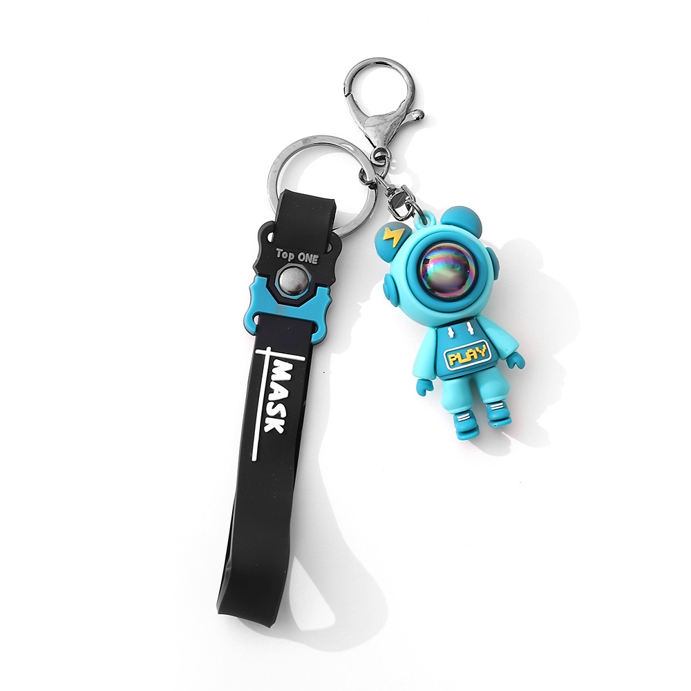 Móc Khóa Da PU Hình Gấu Dễ Thương