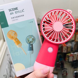 [Mã ELHA22 giảm 5% đơn 300K] [Sốc] Quạt mini kèm dây đeo nhỏ gọn 3 tốc độ gió model MHT698