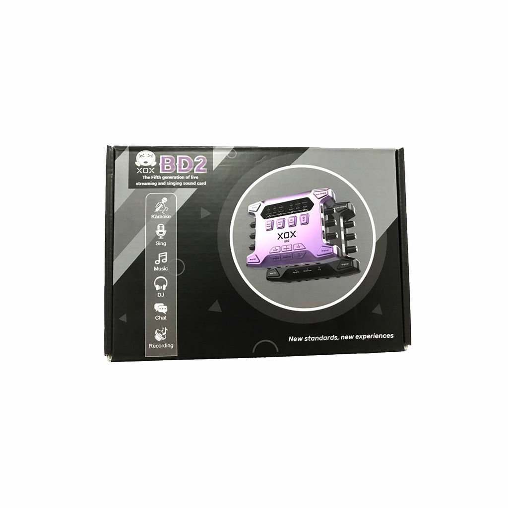 XOX BD2 Bluetooth Soundcard, Online music party, Tích hợp nguồn 48V Livestream, Hiệu chỉnh micro dễ dàng