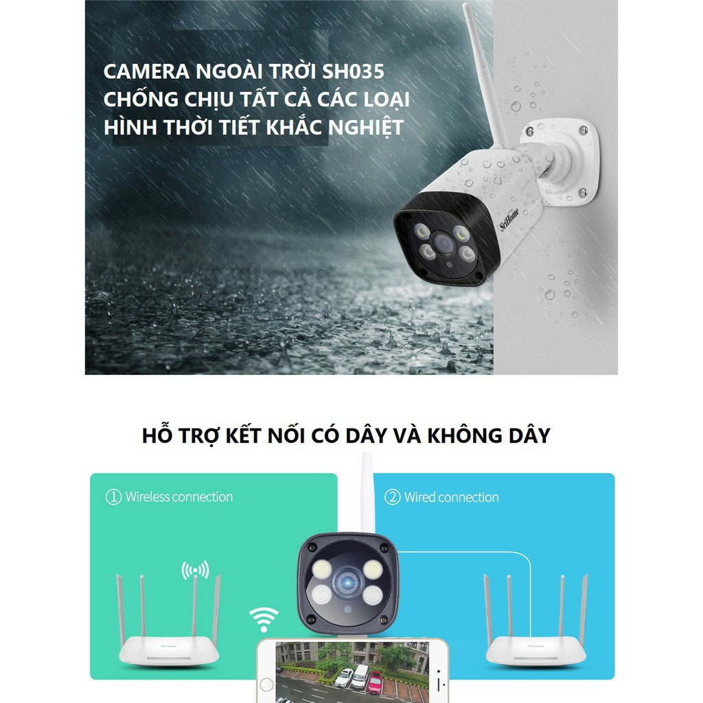 [Mã 267ELSALE hoàn 7% đơn 300K] Camera Srihome SH035 Siêu Nét 3.0MP | WebRaoVat - webraovat.net.vn