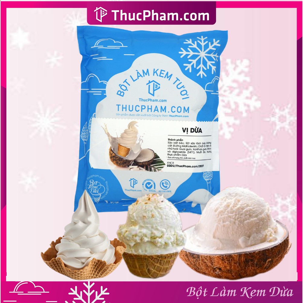 Bột làm kem tươi thucpham.com đủ vị - túi 1kg - hương vị tự nhiên - ảnh sản phẩm 4