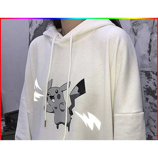 [CAM KẾT 1 ĐỔI 1] Áo khoác nỉ Hoodie phản quang cao cấp PIKACHU