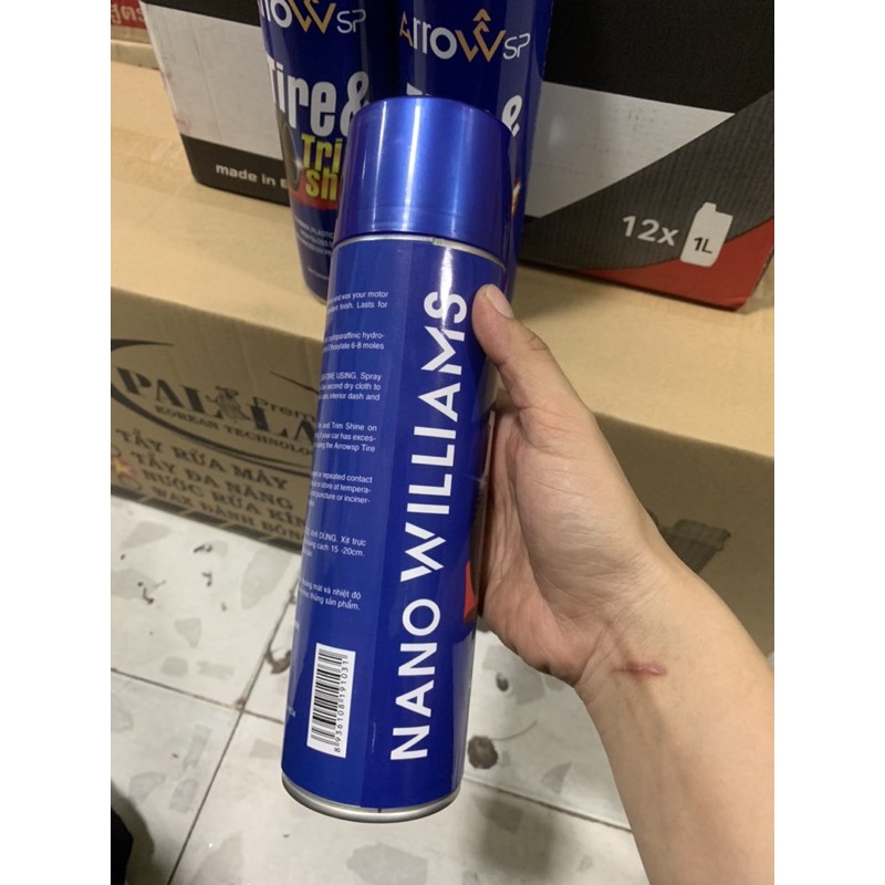 Chai đánh bóng vỏ xe và nhựa đen Arrow 500ml