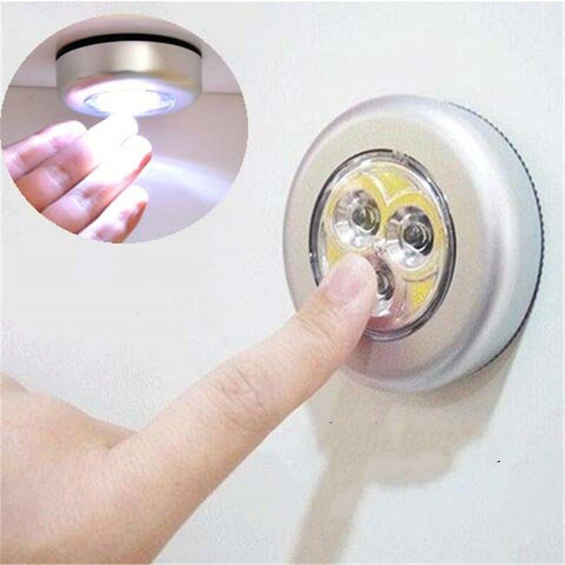 Đèn cảm ứng 3 đèn LED Đèn tường / tủ Đèn LED mini Cảm biến ánh sáng ban đêm chạy bằng pin Đèn mini khẩn cấp cạnh giường ngủ