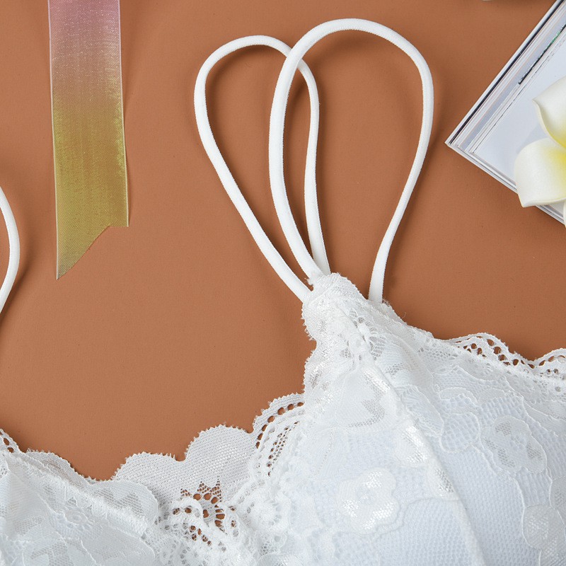 Áo Bra ren hoa hai dây croptop quyến rũ dây mảnh