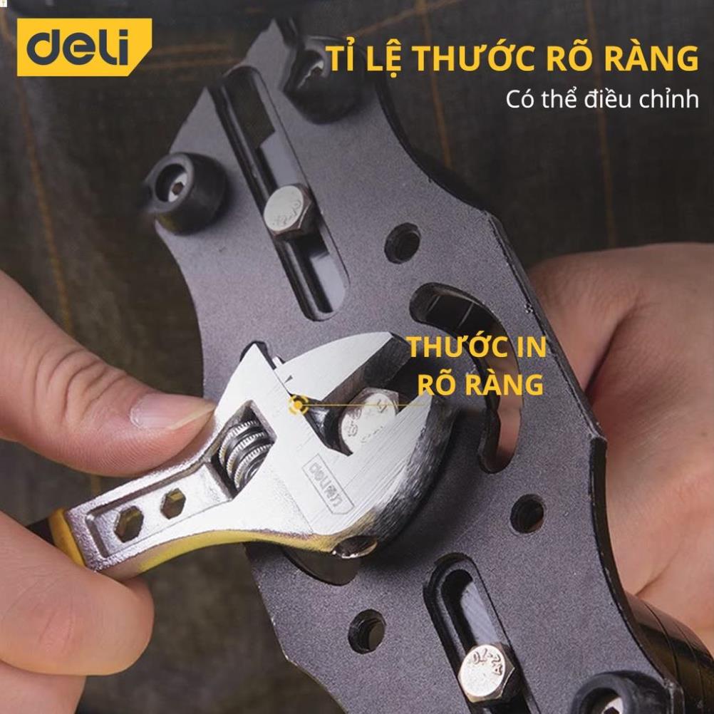 Mỏ Lết Đa Năng Deli Chính Hãng 8-10-12 Inch - Tay Cầm Nhựa Chắc Chắn - Chất Liệu Siêu Bền, Chống Ăn Mòn - DL30108 .