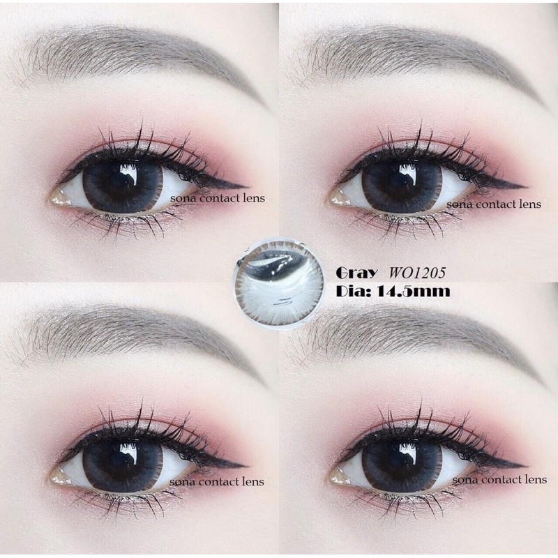 Lens Sona cận 3.00-4.50 màu xám