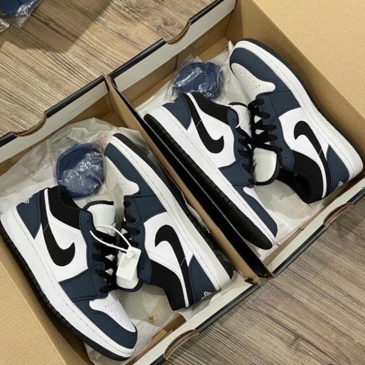 Giày 𝐉𝐨𝐫𝐝𝐚𝐧 1 low Xanh Navy, Giày JD1 low Xanh than Navy cổ thấp bản đẹp đầy đủ bill box | BigBuy360 - bigbuy360.vn