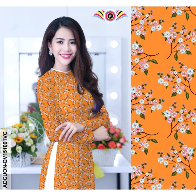 Vải áo dài 3d hoa nhí, cô ba, tố nữ