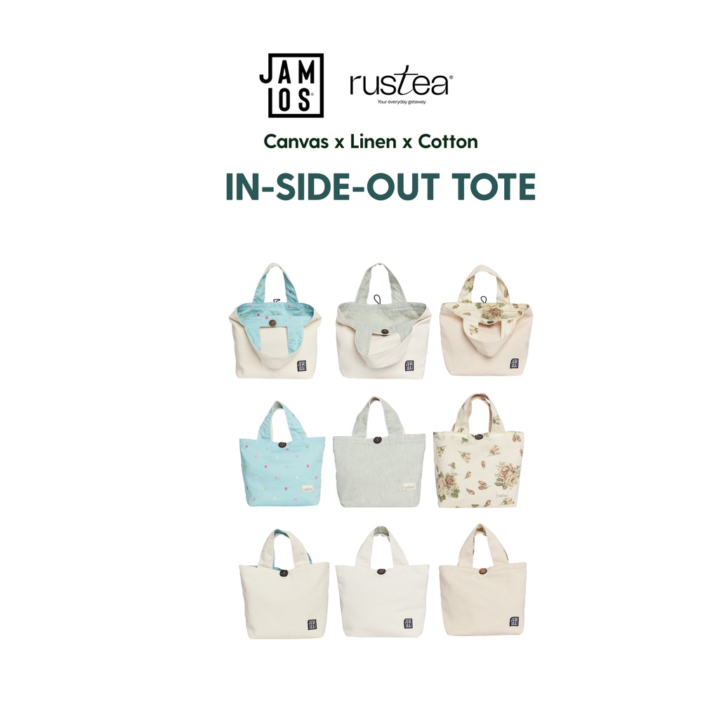 In-side-out Totebag - Túi tote 2 mặt vải canvas và linen cotton dáng nhỏ gọn tiện dụng thời trang