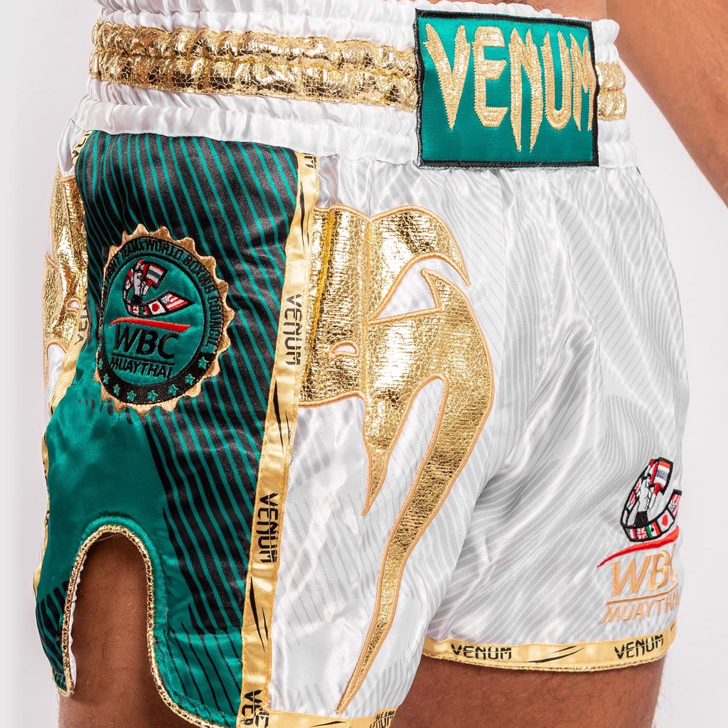 Quần Muay Thai Venum WBC - White/Green