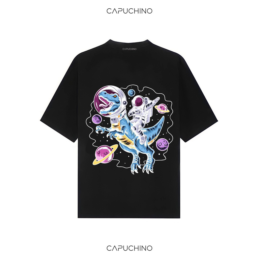 🎋 SALE SỐC 🎋 Áo Thun Form Rộng Unisex Nam Nữ - Kiểu Áo Phông Tay Lỡ In Hình Khủng Long Đẹp