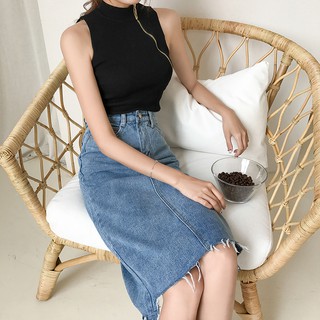chân váy bò dài(có ảnh thật)