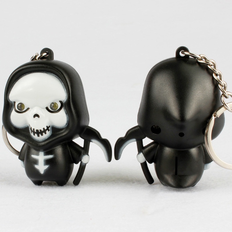 Móc Khóa Hình Ma Có Đèn LED Và Âm Thanh Vui Nhộn Cho Halloween