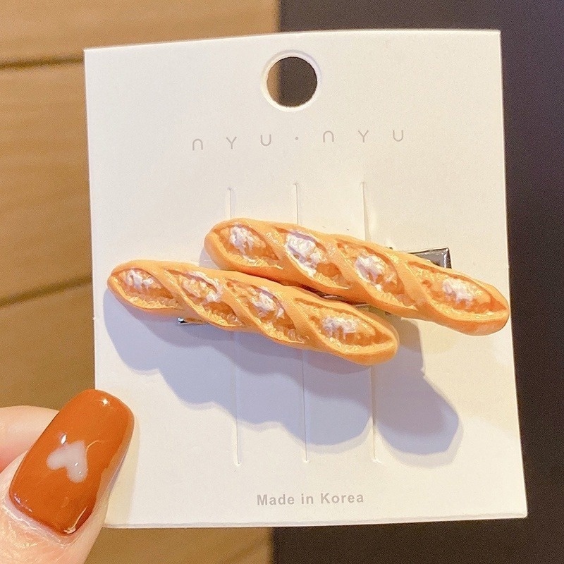 Kẹp Tóc Hình Bánh Mì / Pizza / Hot Dog Dễ Thương Cho Nữ