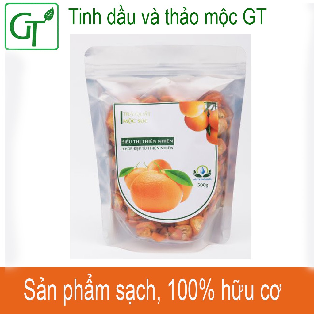 [100% HỮU CƠ] - Trà Quất vàng thái lát sấy khô mộc sắc gói 100g