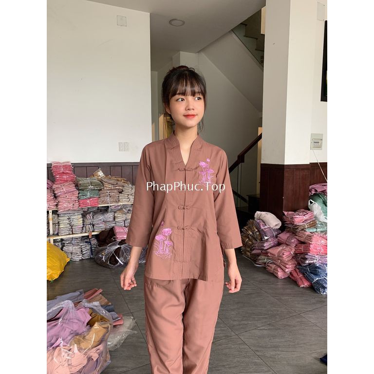 Đồ lam đi chùa, đồ phật tử cổ tim nút thắt