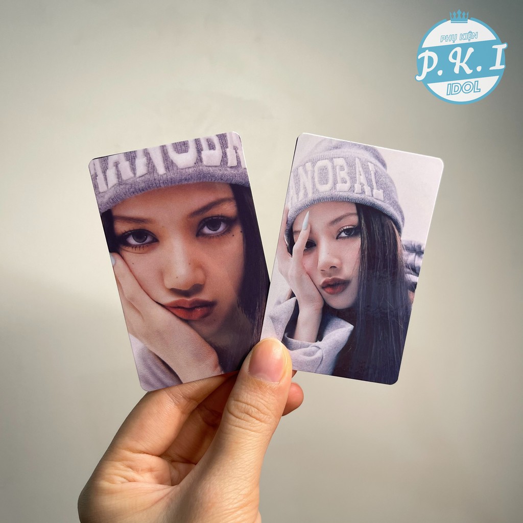 Bộ 9 Lomo Card Lisa Beanie - Sưu Tầm Ảnh Lía Nhà Ta Yêu Đội Mũ Len Beanie Hút Tim Fan