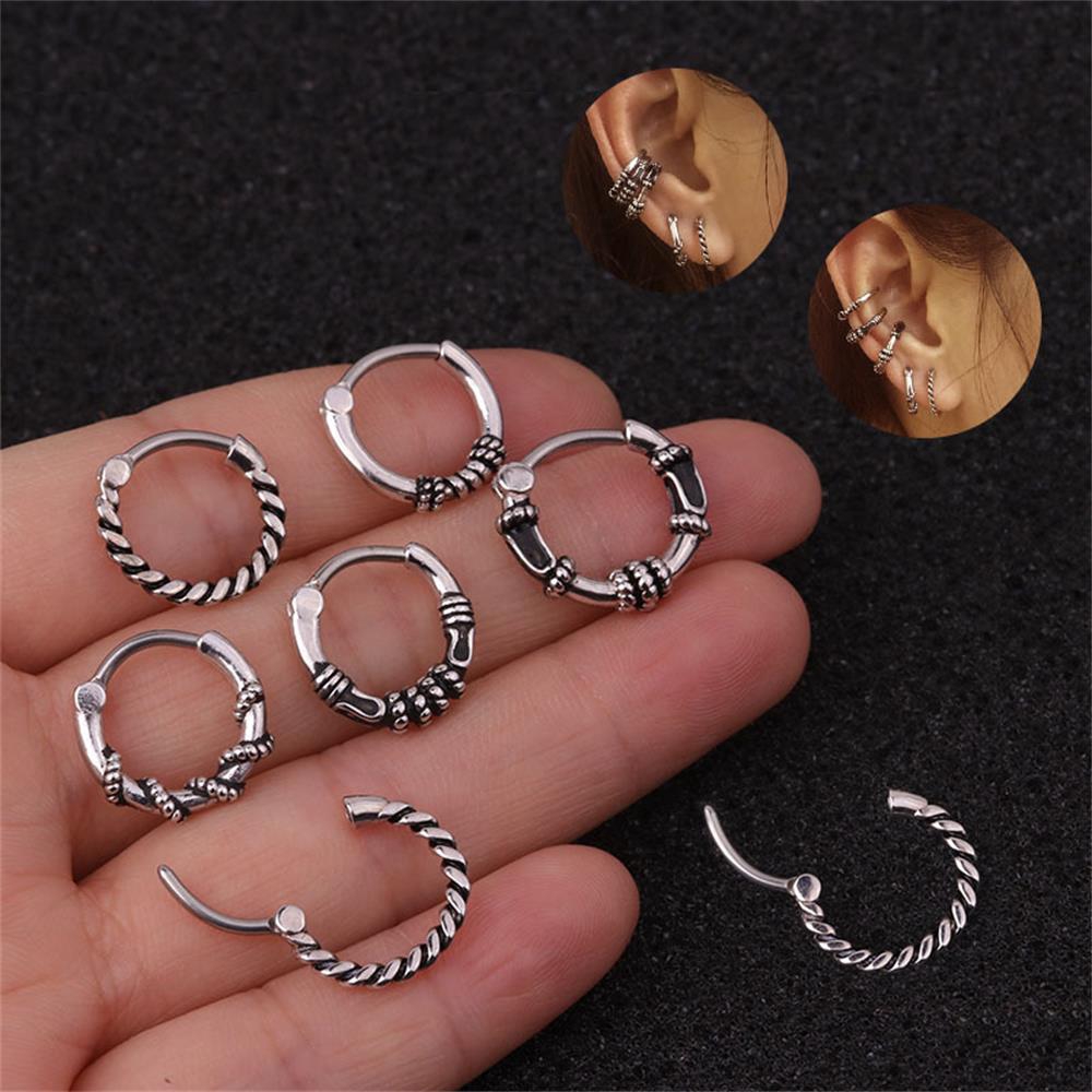 Đôi Khuyên Tai Hợp Kim Mạ Vàng / Bạc Kiểu Dáng Vòng Tròn Đính Đá Xinh Xắn Cho Nữ