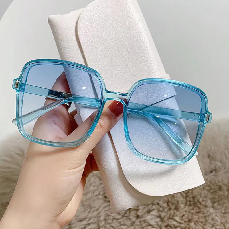 Kính Mát Gọng Vuông Màu Gradient Chống Tia UV Thời Trang