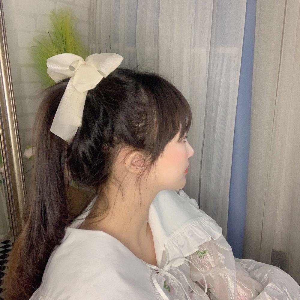 Kẹp Tóc Hình Nơ / Quả Chuối Bằng Nhựa Resin Phối Voan Kiểu Vintage Ngọt Ngào Cho Nữ