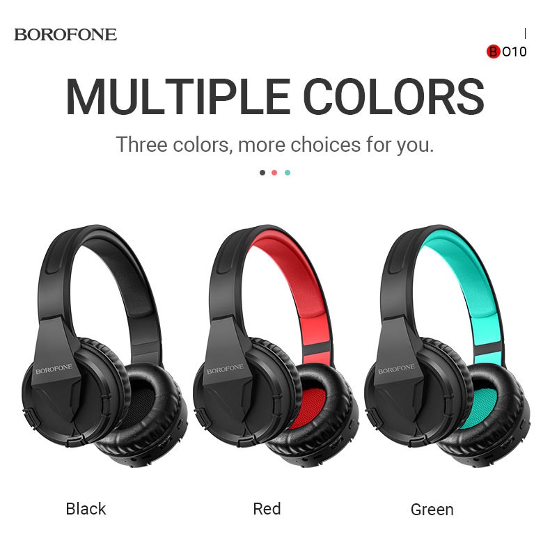 Tai Nghe Chụp Tai Bluetooth Borofone BO10 - Âm Bass Cực Mạnh - BH 12 Tháng Chính Hãng