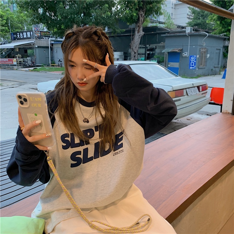 Áo thun cổ tròn dài tay phong cách cổ điển cho nữ