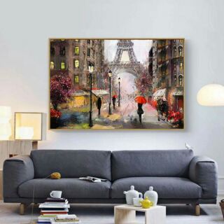 Tranh treo tường paris 60x90 kèm khung