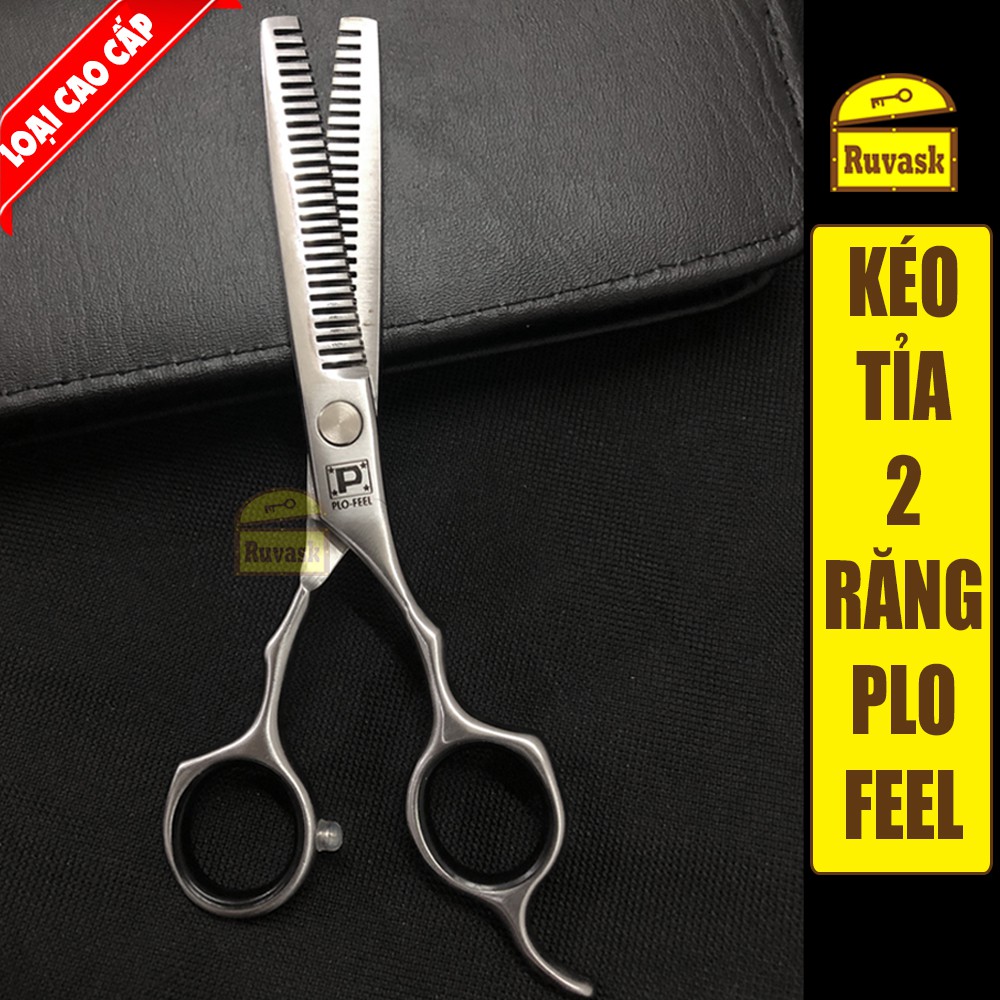 Kéo Tỉa Tóc Nam Nữ Chuyên Nghiệp HIỆU PLO FEEL LOẠI 1 - Kéo Cắt Tỉa Tóc 2 Răng Cao Cấp