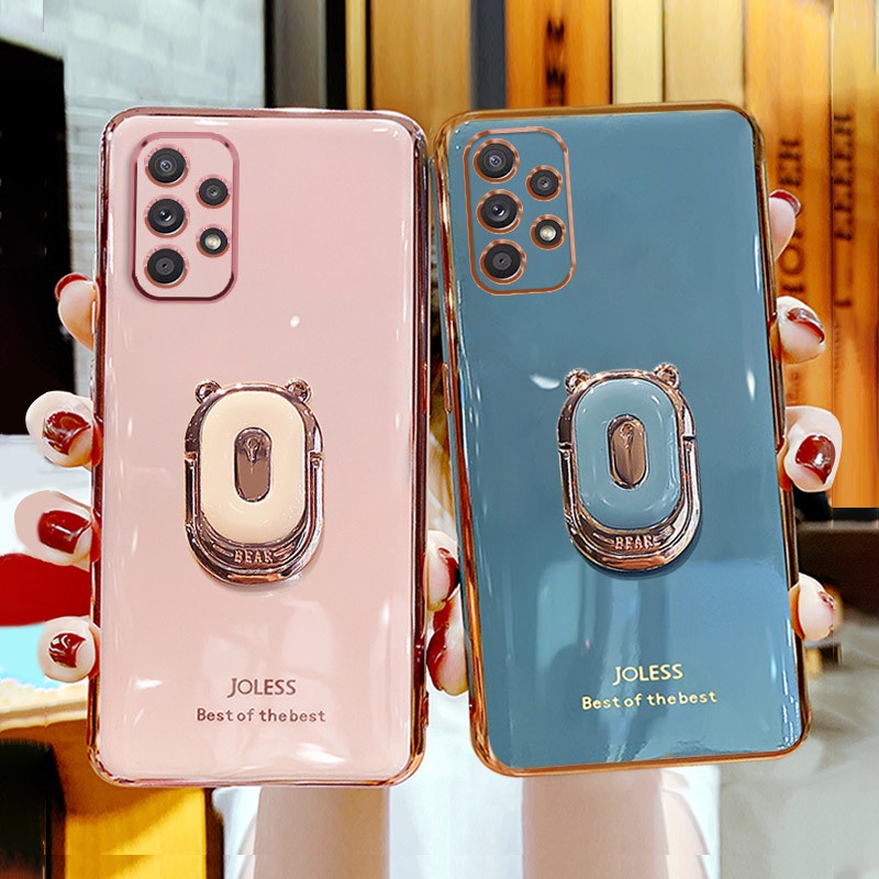 Ốp điện thoại hình cô gái có giá đỡ thích hợp cho Samsung Galaxy A32 4G A52 A72