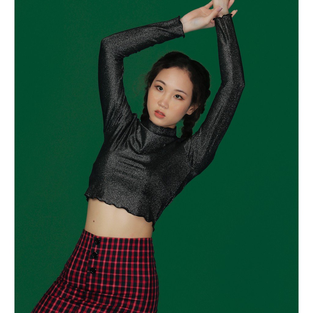 Chân váy caro vạt chéo phối khuy - VIDEO DALLA | BigBuy360 - bigbuy360.vn