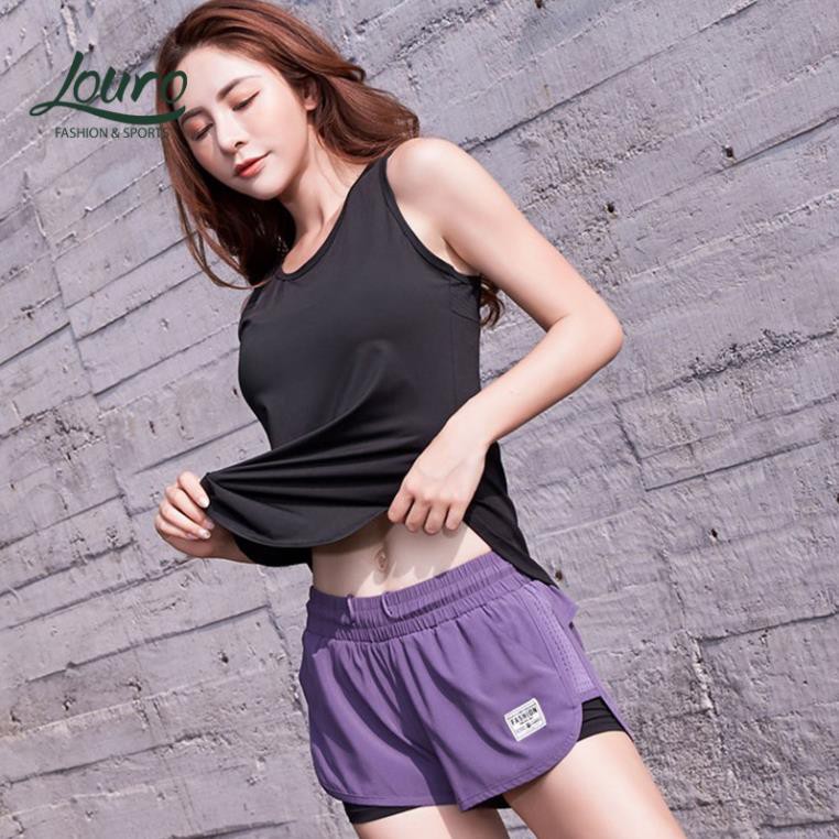 Áo tanktop nữ tập gym Louro LA70, kiểu áo tanktop nữ tập thể thao, yoga, zumba, chất liệu thoáng mát, co giãn 4 chiều 🎁