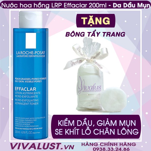[Chính hãng có tem] Nước Hoa Hồng La Roche-Posay Effaclar Astringent Lotion 200ml - Dành Cho Da Dầu Mụn