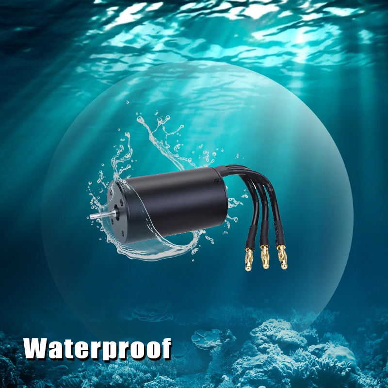 Động cơ không chổi than 3660 chống nước 2600KV 3300KV Động cơ không cảm biến 4 cực 3.175mm cho 1 / 8