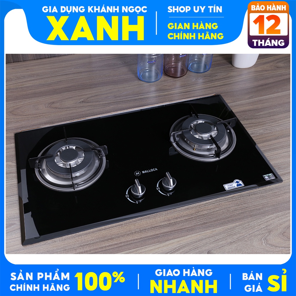 Bếp gas âm Malloca GHG 732A CHÍNH HÃNG trưng bày 99%+TẶNG VAN DÂY-Đầu đốt Somipress nhập khẩu Ý bền bỉ cho ngọn lửa xanh