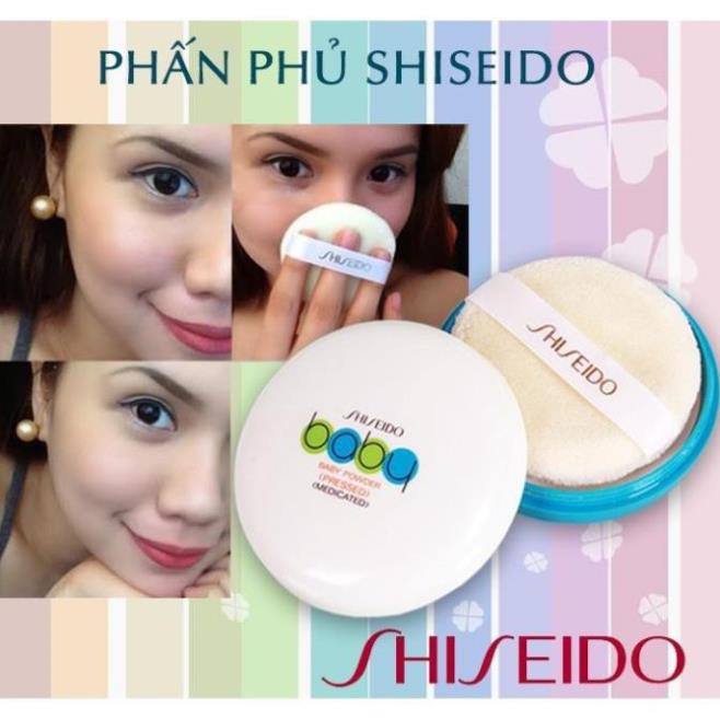 Phấn phủ Shiseido Baby Powder Pressed Nhật Bản 50g | Phấn rôm Shiseido Meishoku