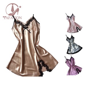 Đầm hai dây dáng dài vải lụa satin phong cách quyến rũ dành cho nữ