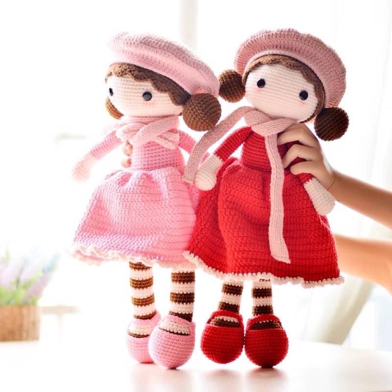 DIY Gói Nguyên Liệu Móc Len Cô Bé Dễ Thương- Quà Tặng Handmade Tự Làm [Có hướng dẫn]