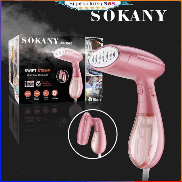 Bàn Là Hơi Nước Cầm Tay SoKaNy SK3060 Công Suất 1500W, bàn ủi hơi nước cầm tay mini mẫu mới 2022