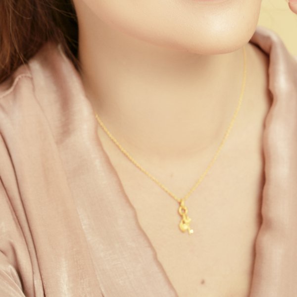 PRIMA Mặt Dây Chuyền Vàng 24K - BST Precious Love - Ổ Khóa Và Chìa Khóa - 111P1776