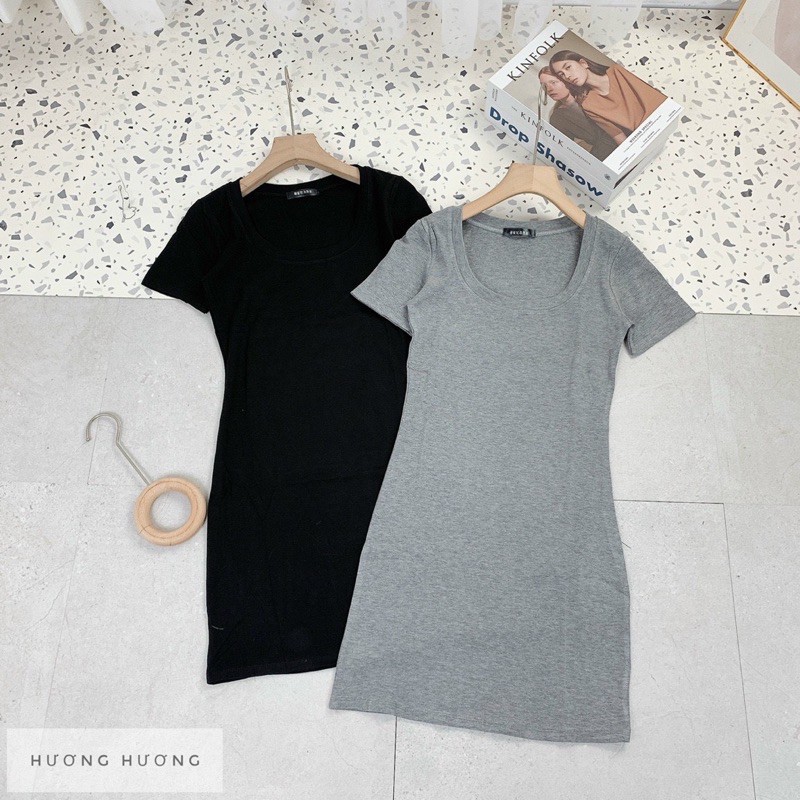 VÁY THUN ÔM CỔ VUÔNG MS11628