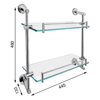 Kệ Kiếng 2 Tầng Tovashu 304-T2 (Inox 304 - Bảo hành 20 năm)