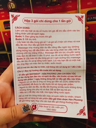 Combo dầu gội đen tóc shitinsof Hán Phương Linh Chi đen tóc