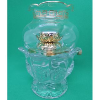 Đèn dầu thủy tinh cao 14,5cm, đường kính 10,5cm